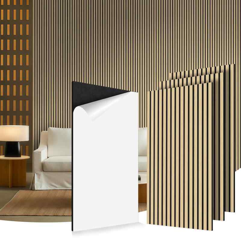 Rakuten - AKK-ART 【貼るだけ施工】 高密度PET 吸音パネル 防音ボード 4枚セット 120×60cm 賃貸対応 防撞 衝撃吸収 幼稚園 保育園 児童館 きゅうおん材 防音材 オフィス 音楽スタジオ 寝室 書斎 ホームシア
