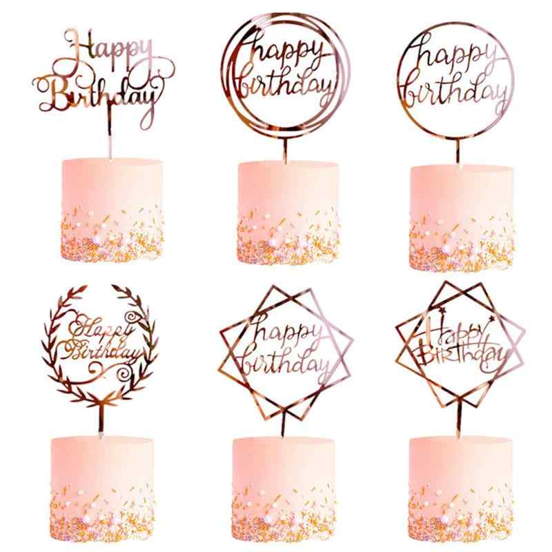 Kingsie ケーキトッパー 6枚セット ケーキ デコレーション Happy Birthday 誕生日 ...