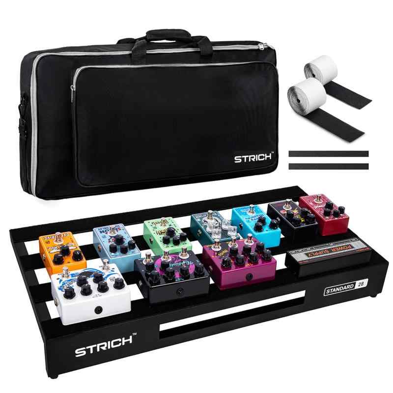 STRICH ギターペダルボード アルミ合金製 1.47KG 軽量ペダルボード 72 x 35CM 特大エフェクターボード キャリーバッグ付き STANDARD 28 (角度付き)