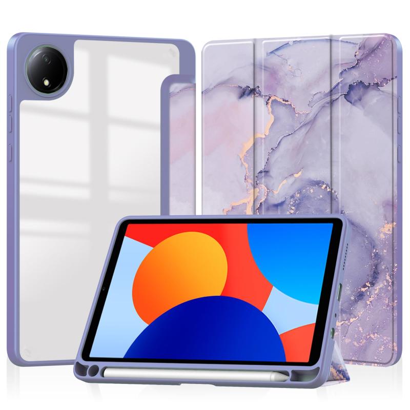 Rakuten - Redmi pad SE ケース 8.7インチ Redmi pad SE カバー【COKOVI】Xiaomi Redmi pad SE 8.7 タブレットケース クリア 裏全透明 三つ折り スタンド機能 四角加固 全面保護 軽量 薄型 TPU耐衝撃フレー
