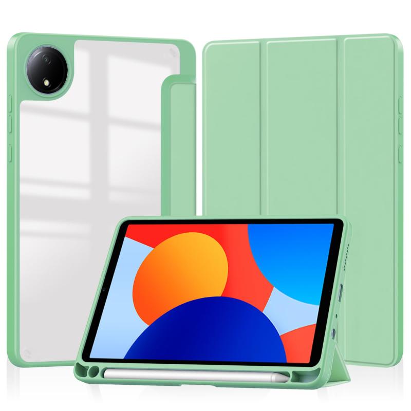 Redmi pad SE ケース 8.7インチ Redmi pad SE カバー【COKOVI】Xiaomi Redmi pad SE 8.7 タブレットケース クリア 裏全透明 三つ折り スタンド機能 四角加固 全面保護 軽量 薄型 TPU耐衝撃フレーの商品画像