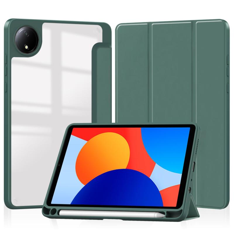 Redmi pad SE ケース 8.7インチ Redmi pad SE カバー【COKOVI】Xiaomi Redmi pad SE 8.7 タブレットケース クリア 裏全透明 三つ折り スタンド機能 四角加固 全面保護 軽量 薄型 TPU耐衝撃フレーの商品画像