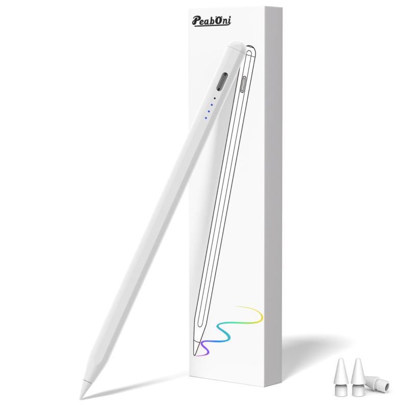 タッチペン スタイラスペン iPad用ペン アップルペンシル 【 iPad専用 】 A16/第11/10/9/8/7/6世代、Air 3/4/5/11/13、Pro 11/12.9/13、Mini (A17 Pro)/6/5 Type-C 急速充電 極細 超高精度 傾き感知 誤作動防止 磁気iPad 2018-2024年モデルに対応: Peaboniアップグレード第2世代ペンシル iPad 2018-2024年発売モデルに対応:iPad Pro 11インチ/12.9インチ/13インチ(M4)、iPad Air 3/4/5/6(M2)、iPad Mini 7(A17 Pro)/6/5 Gen、iPad 10th/9th。 /8th/7 第6世代。 ご注文前にiPadのモデルをご確認ください。 他のiPadモデルや他のブランドのタッチスクリーンデバイスには対応していません。15分間の高速充電：Peaboni iPad Pencil第2世代は、15分でフル充電でき、最大11時間の連続使用が可能です。 5分間非アクティブ状態になると自動的に電源がオフになり、電力を節約します。5分間のスリープモードの直後に点滅し、ピックアップすると停止します。 (充電中は白いシリコンダストカバーを取り外してください)電池残量インジケーター：第2世代のピーボーニ・ペンシルには、電池残量を分かりやすく表示するインジケーターが内蔵されています。 バッテリー残量インジケーター：4つの青いバッテリー残量インジケーター：容量100%、3つの青いバッテリー残量インジケーター：容量75%、2つの青いバッテリー残量インジケーター：容量50%、1つの青いバッテリー残量インジケーター：容量25%。充電中は青いライトが点滅します。アンチパームリーチとマグネットアタッチメント： アンチパームリーチ機能により、iPad第10世代のスタイラスに誤って触れてしまう心配をすることなく、スクリーンに手を置くことができます。Peaboni Pencilは、超強力なマグネットでiPadの側面にしっかりと固定され、転がったり落ちたりする心配がなく、iPadにしっかりと固定されます（注：ワイヤレス充電には対応していません）。傾き感度と3つの交換可能なペン先:iPad 第9世代用のPeaboniスタイラスペンには1.5mmのPOMペン先が装備されており、高感度と精度を実現し、遅延やスキップ、傷、遅延がありません。 内蔵の傾き感知テクノロジーにより、スタイラスをさまざまな角度に傾けることができ、線の太さと陰影を正確に制御および変更でき、書き込みや描画がより自由になります。 (圧力感度はサポートしていません)また、4つの交換用ペン先も提供しており、長持ちします。