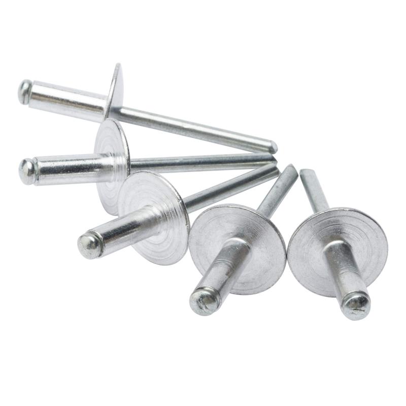 Rakuten - ISPINNER 50個 3/16インチ x 3/4インチ 大型フランジアルミニウムブラインドリベット、4.8 x 20mm ポップリベット(シルバー)