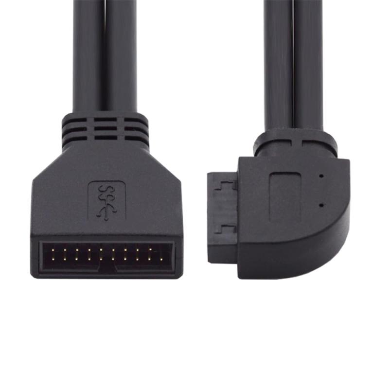 NFHK 直角 USB 3.0 20ピン 19ピン オス-メ