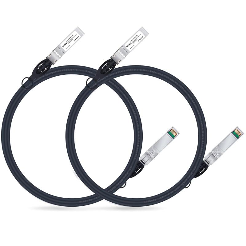 ipolex 10G SFP+ DAC Twinaxケーブル 2m パッシブ 10GBASE-CU Cisco SFP-H10GB-CU2M、Netgear、Ubiquiti、D-Link、Supermicro、Mikrotik、Meraki、Intel