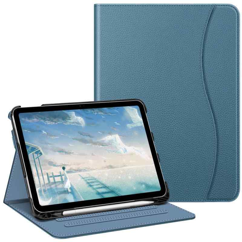 Rakuten - Fintie iPad 第11世代 (A16、2025) / 第10世代 (2022) ケース 11/10.9インチ 保護カバー Apple Pencil 収納可能 2つ折スタンド マルチ視角 オートスリープ機能付き ポケット付き 傷つけ防止 PU合成レ