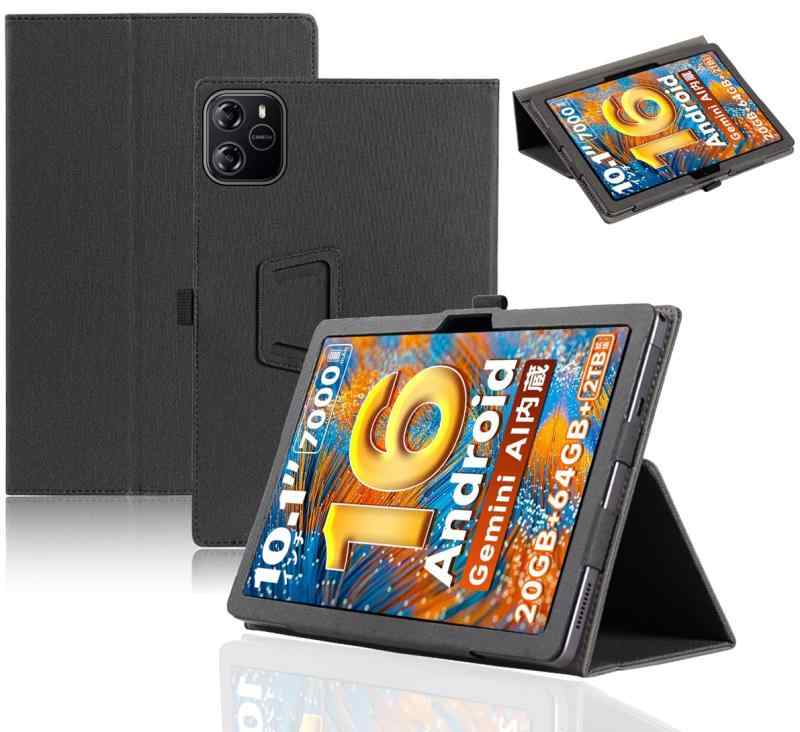 For TechZen HT10/HT20/Wpawa ‎HT10/HT10-A ケース 保護カバーTechZen HT10/HT20/Wpawa ‎HT10/HT10-A カバー 角度調整 軽量 磁気吸引 ペン収納可能 擦り傷防止