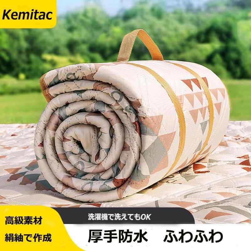 RoothouseStoreのレジャーシート アルミフィールドシート ピクニック 厚手 断熱 防水 防湿 肌触り良い キャンプ 5層素材 折りたたみ 携帯便利 200cm*300cm 8人~12人 (ボヘミアン風, 180CM*200CM （6.5mm厚さ)｜アングル2