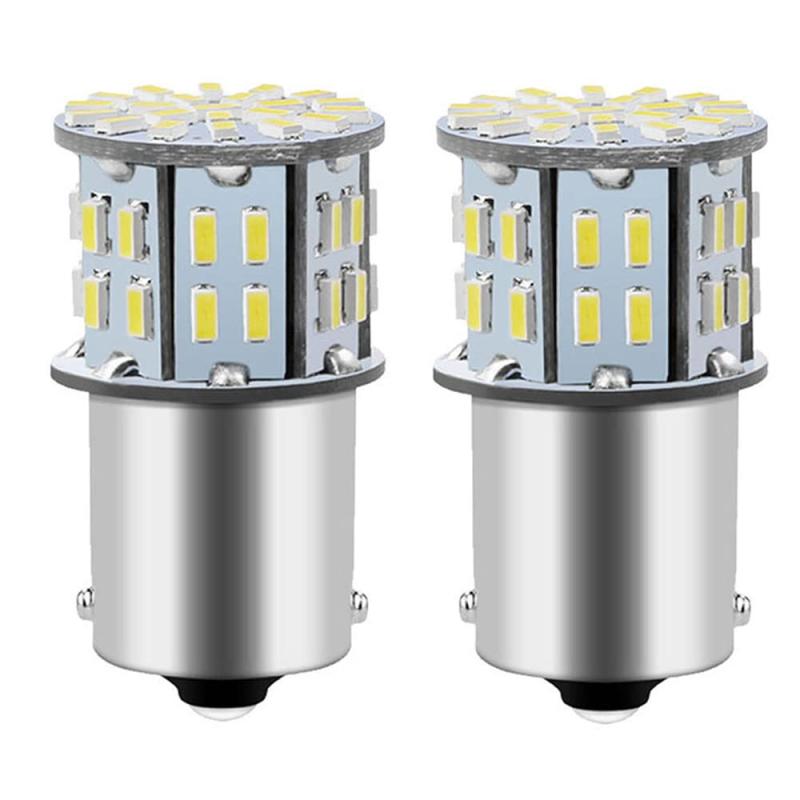 Rakuten - S25 シングル球 LED バックランプ 3014SMD ホワイト ピン角180度 6000-6500K1156 P21W 1156 S25 G18 BA15S 12V/24V車用 1280LM 2個入り 一年付き