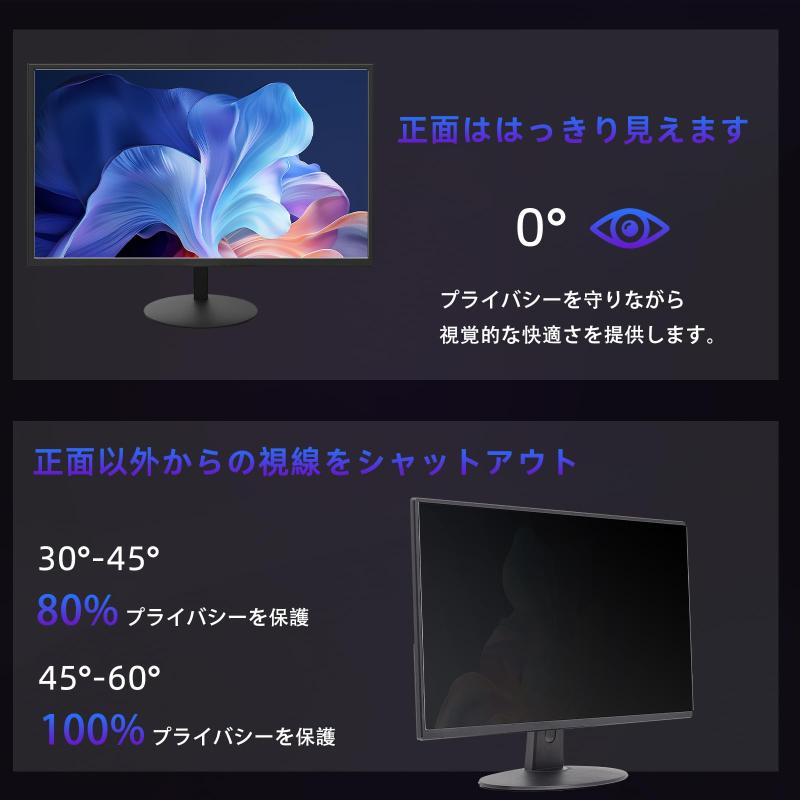 RoothouseStoreのVanHooc 覗き見防止フィルム 17インチ 5:4 のぞき見防止フィルター PC ノートパソコン 保護フィルム PET素材 プライバシーフィルター アンチグレア ブルーライトカット 紫外線カット 目を保護｜アングル3