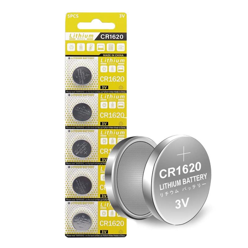 MORKETEK 5個/パックCR1620ボタン電池 3V CR1620リチウムコイン電池電池LM1620 BR1620 ECR1620 CR1620電子時計リモコン用電池