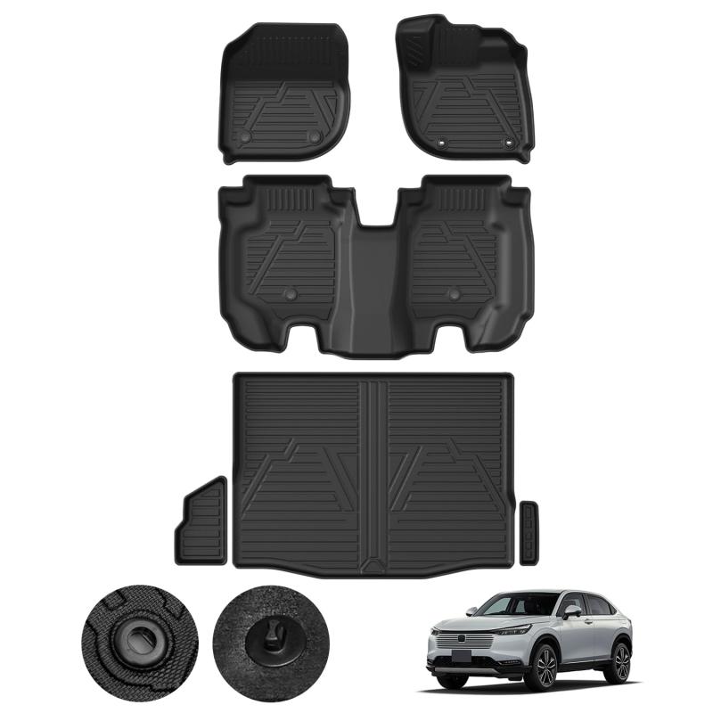 Rakuten - Kotesoto ホンダ 新型ヴェゼル フロアマット&セカンドマット&トランクマット ヴェゼル RV系 RV3 RV4 RV5 RV6 カーマット フルセット VEZEL ラゲッジマット ヴェゼル カーゴマット 滑り止め VEZEL