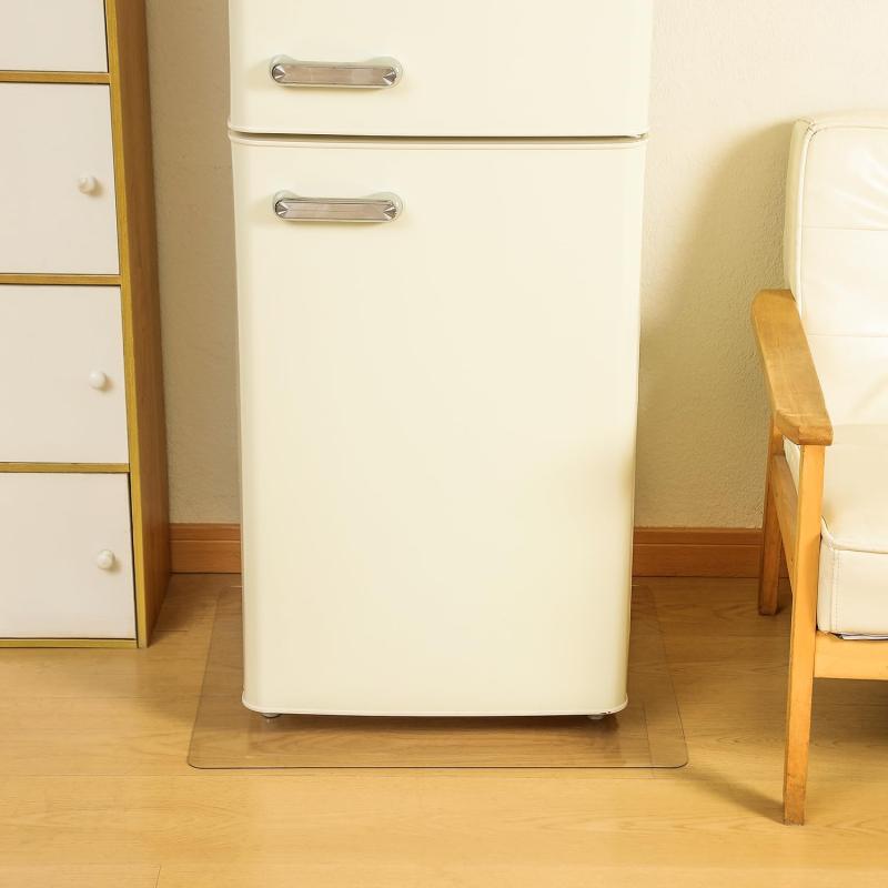 冷蔵庫マット 無色 透明 70*75cm 厚さ2mm PVC 透明 冷蔵庫下シート 傷防止マット 縮みなし 冷蔵庫耐震マット 洗濯機も適用