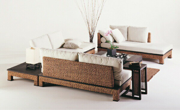 高品質 ウォーターヒヤシンス ソファ 2P 2人掛け ワイド ソファー 二人掛け アジアンソファー ラブソファ リビング チェア バリ リゾート ホテルライク 高級 アジアン 家具 ナチュラル モダン ハワイアン PERFORMAX （受注生産品）