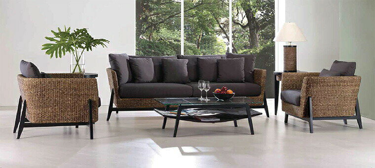 高品質 ウォーターヒヤシンス ソファ 3P 3人掛け ワイド ソファー 三人掛け アジアンソファ リビングソファー バリ リゾート ホテルライク 高級 アジアン 家具 ナチュラル モダン ハワイアン PERFORMAX （受注生産品）