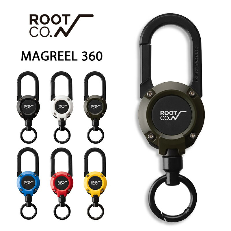 【ROOT CO.】 GRAVITY MAGREEL 360 マグネット内蔵型カラビナリールキーホルダー