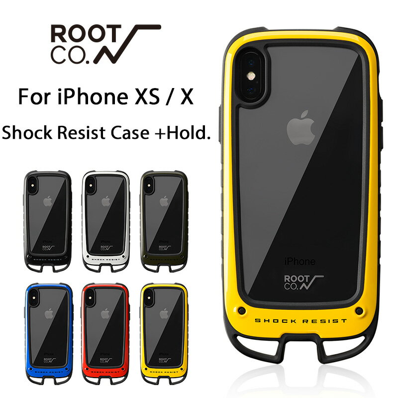 ROOT CO. Gravity Shock Resist Case ＋Hold.（iPhone XS/X専用）