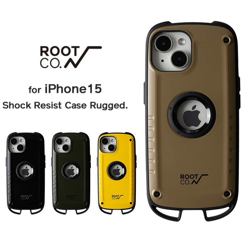 【ROOT CO.】[iPhone15専用]GRAVITY Shock Resist Case Rugged.