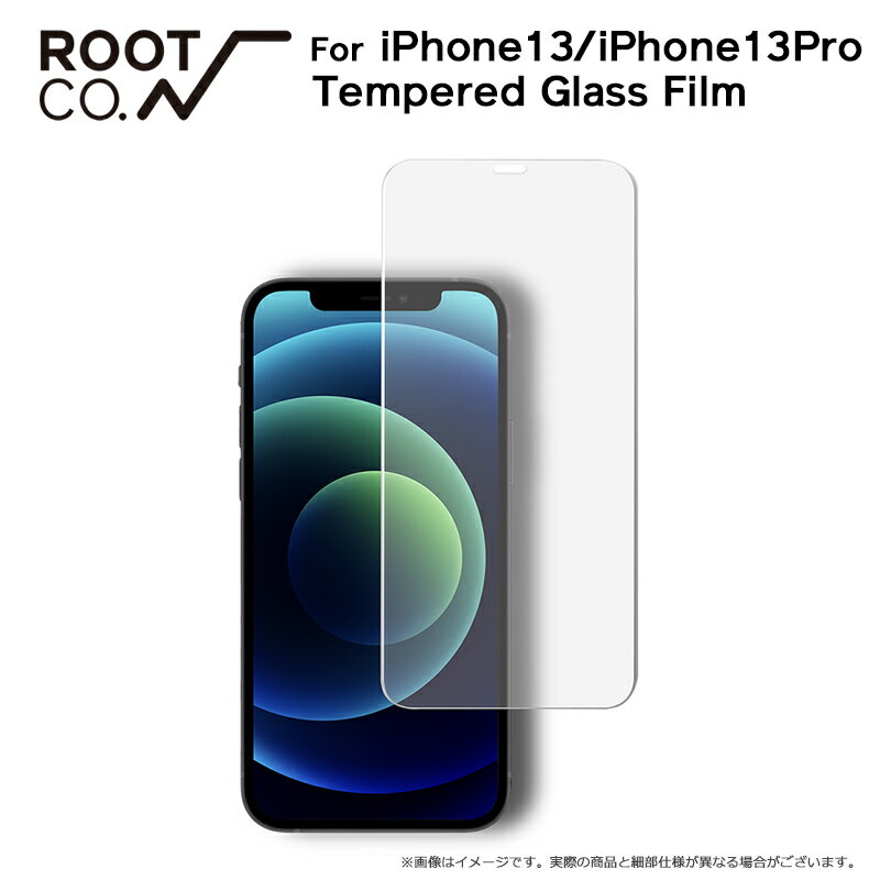 【ROOT CO.】 iPhone13/iPhone13Proケース GRAVITY Tempered Glass Film (クリア)（米国mil規格耐衝撃）