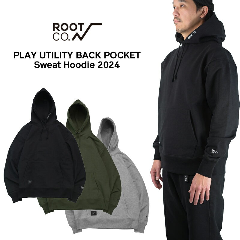 ROOT CO.PLAY UTILITY BACK POCKET Sweat Hoodie 2024