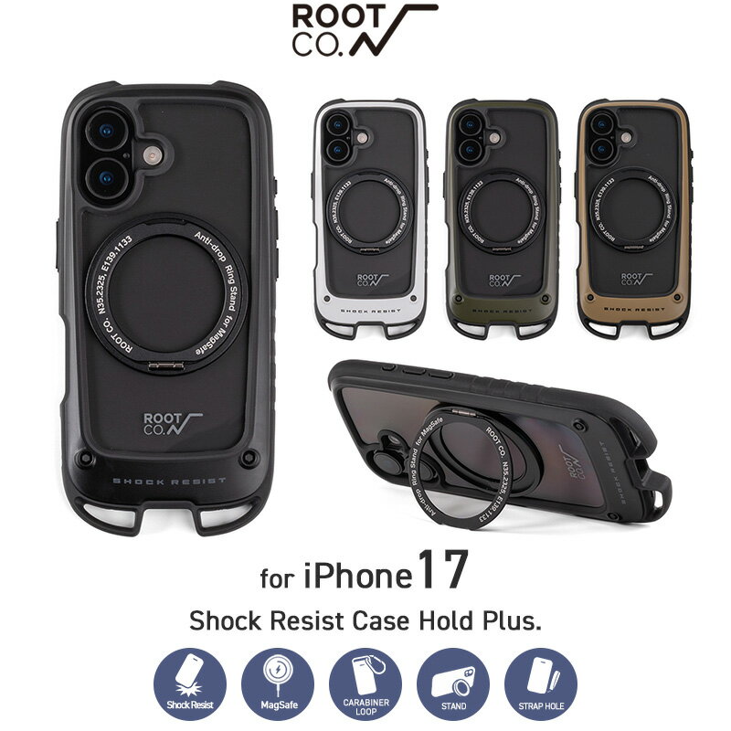 【ROOT CO.】[iPhone17専用]GRAVITY Shock Resist Case Hold Plus.（予約品）（楽天・ROOT CO.楽天市場店）