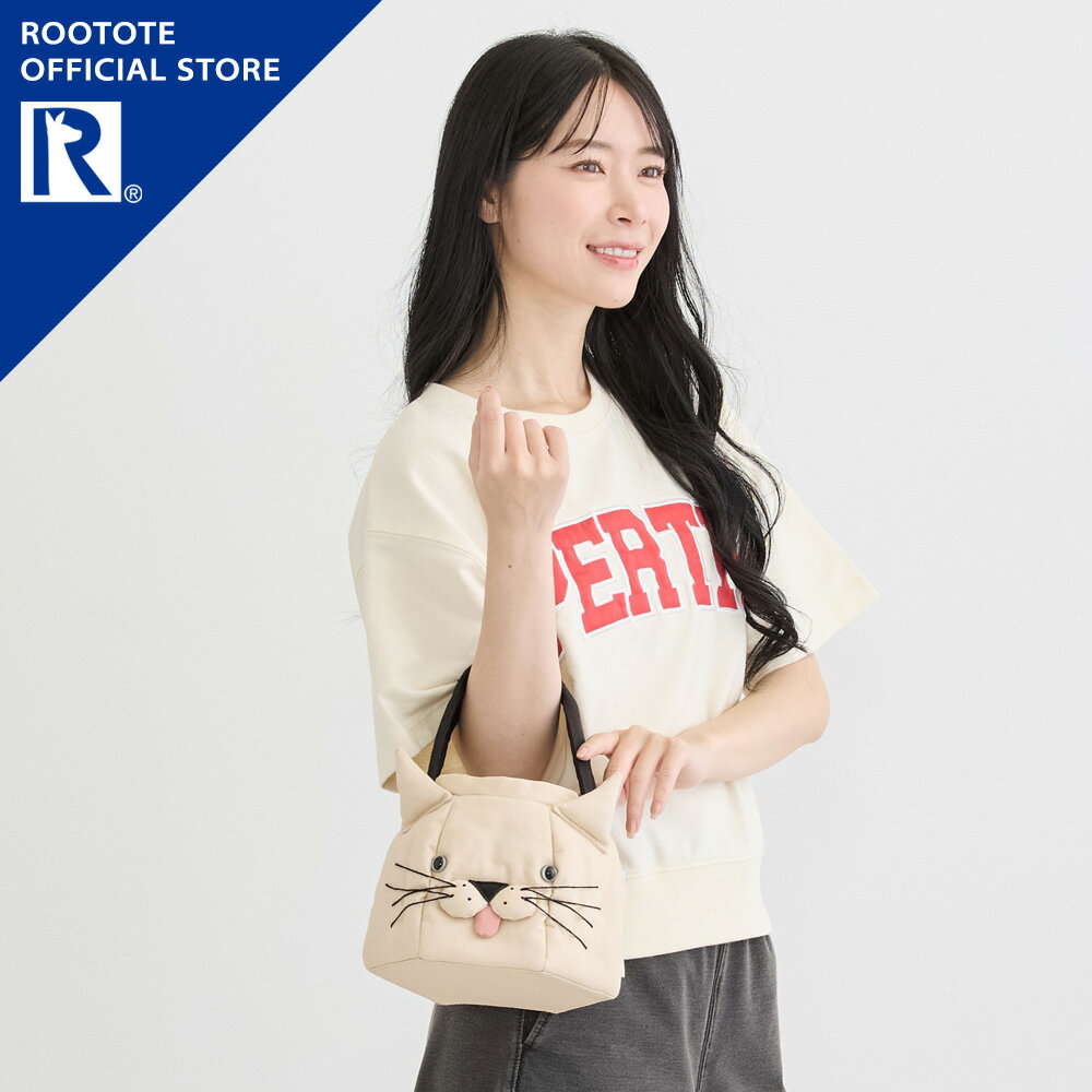 【ルートート公式】 トートバッグ レディース おでかけ ブランド ROOTOTE【EU.べビールー.ネコ-A（全3種）2026新作 品番3541】ミニバッグ トート 小さめ コンパクト 綿 コットン かわいい おしゃれ ギフト 贈り物 ラッピング プレゼント 猫 ネコ