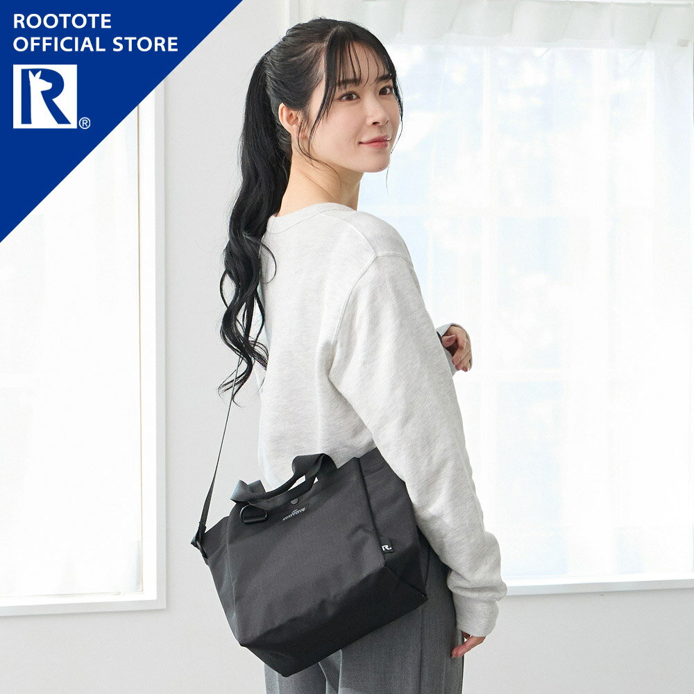 [Rootote Official] Tote Bag Shoulder Bag Lightweight Shoulder Bag Crossbody Bag [SC. Deli 2way. Ripstop-A (4 types) 2026 New Arrival Item No. 3557] All Seasons Pocketed Inner Pocket Functional Simple Plain Boat Shape Unisex Gift Present