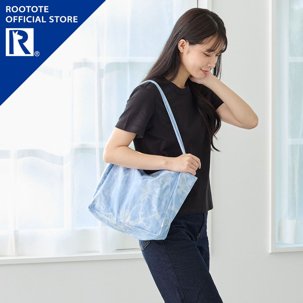 【ルートート公式】 トートバッグ レディース おでかけ ブランド ROOTOTE【SC.デリ.タイダイ-A（全3種）2026新作 品番3567】デリサイズ A4 肩掛け 軽量 カジュアル ブラック 黒 ブラウン 茶 ブルー 青 総柄 綿 コットンギフト ラッピング プレゼント 旅行