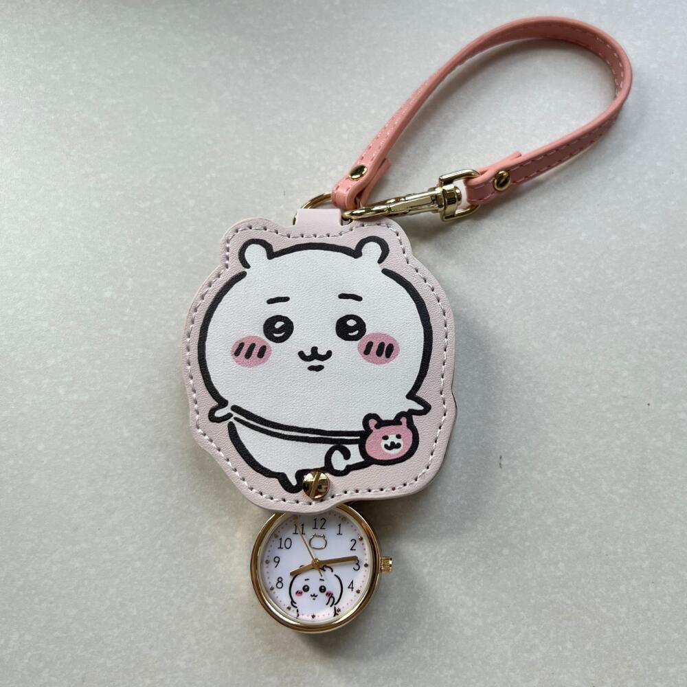 【マラソン期間P5倍+クーポン発行中】ちいかわ ダイカット キーチェーン ウォッチ 公式ライセンス商品 レディース 女の子 時計 懐中時計 ハチワレ うさぎ おしゃれ かわいい プレゼント ギフト バレンタイン お返し 誕生日【1年保証 】