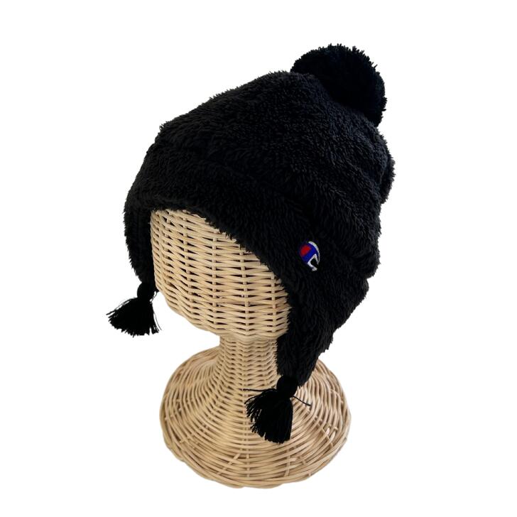 【マラソン期間20％オフクーポン+ポイント5倍】キッズ ボア ウインターニット キャップ チャンピオン 裏ボア 耳付き 冬用 帽子 もこもこ 子供用 男の子 女の子 耳当て 幼児 防寒 耳付 イヤーマフ アウトドア あったか おしゃれ かわいい プレゼント