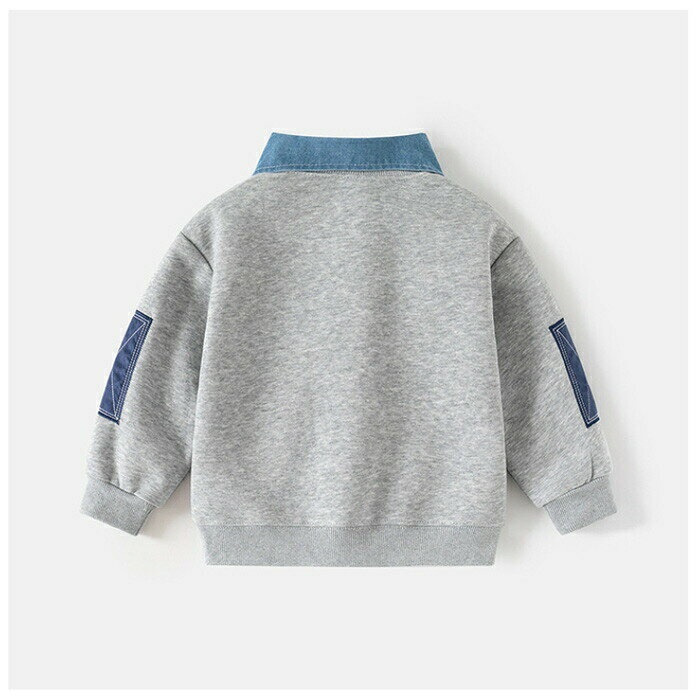送料無料 子供服 男の子 スウェット 90cm-130cm 春秋 新品 長袖 スウェット グレー...