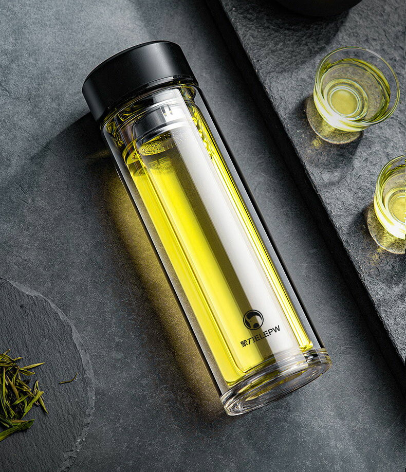 乐天商城 - ティーボトル ガラス 水筒 ガラス 二重構造 茶こし付きタンブラー 350ml 550ml ポータブル トラベル マグ ティー タンブラー ウォーター ボトル ディフューザー ボトル ルース ティー