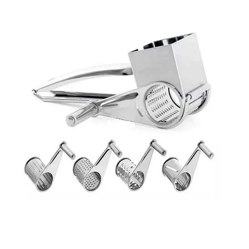 回転式チーズおろし器 チーズおろし器 ステンレス鋼回転式チーズ 生姜野菜キッチンおろし器 ステンレス..