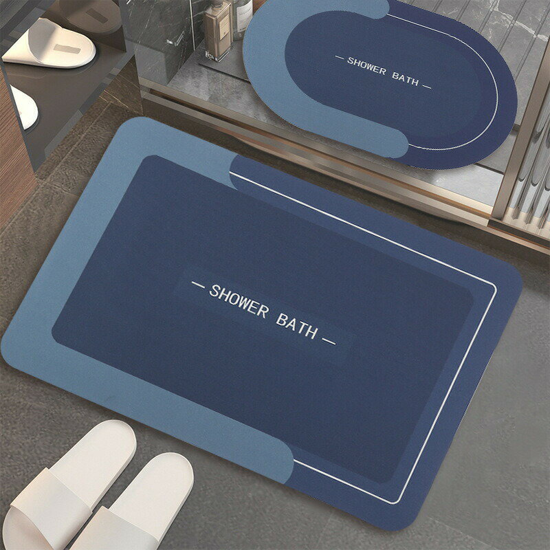 珪藻土バスマット 瞬間吸水 50cm*80cm 足拭きマット 水切りマット すべり止め付き お手入れ簡単 収納便利 埃を纏わない 手洗い&洗濯機対応 おしゃれ ドアマット 吸水性・速乾性 洗面所 抗菌 防臭