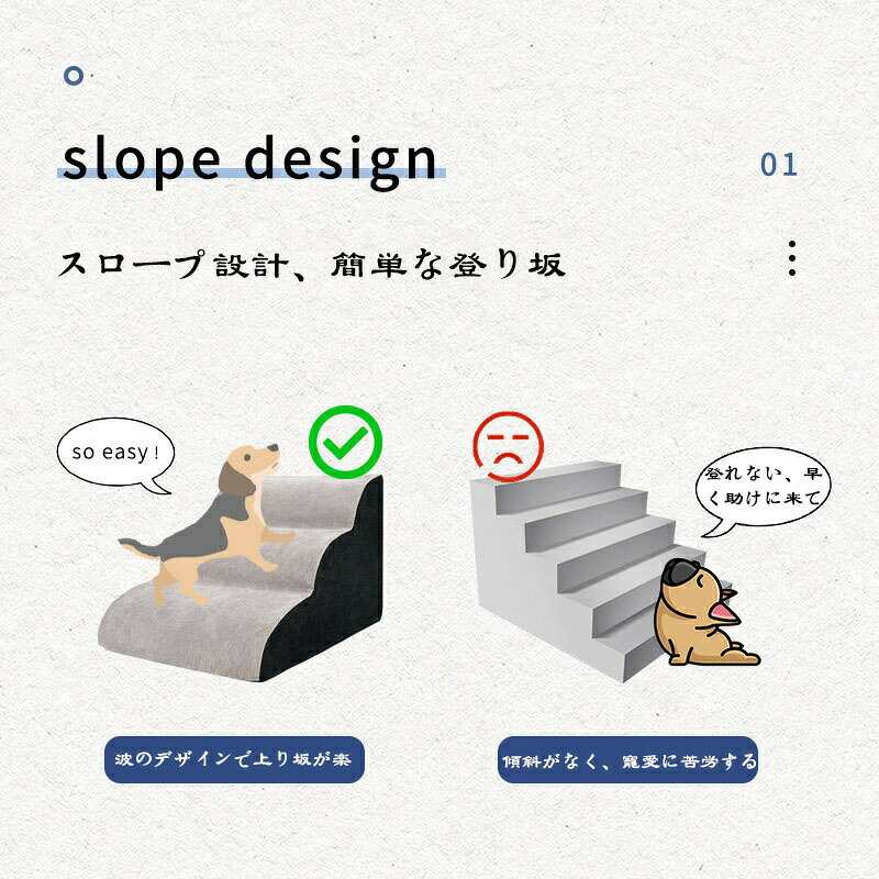 ドッグステップ ドッグスロープ 2段/3段/4段 ドッグ ステップ スロープ ペット 犬 ...