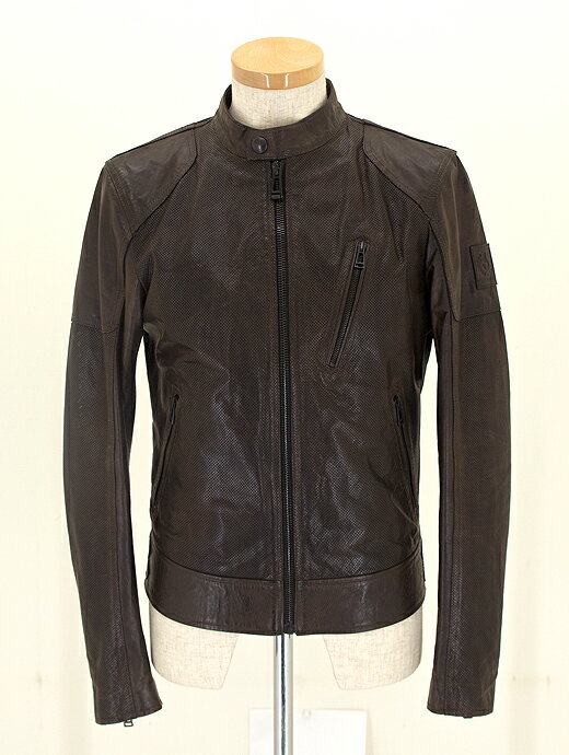 BELSTAFF ベルスタッフ レザーブルゾン ブラックブラウン MORELAND BLOUSON bel340404