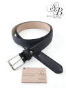 コードバン レザーベルト/コードバン/マット仕上げ/32mm【SEASON BELT/シーズンベルト】seb362209−ブラック