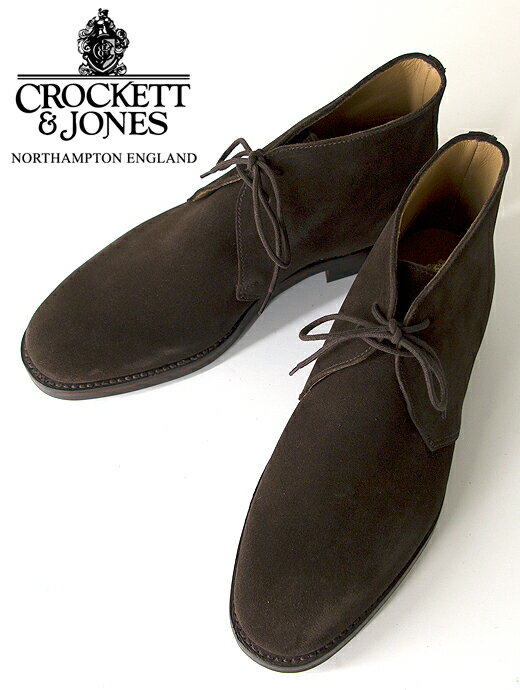 Crockett Jones/クロケット＆ジョーンズ スエードチャッカブーツ/CHERTSEY/ダイナイトソール cro420802−ダークブラウン