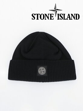 コットンニットキャップ STONE ISLAND/ストーンアイランド sti421408−ブラック