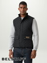 BELSTAFF/ベルスタッフ キルティングベスト/ライニング使用可/WAIST COAT bel421801−ブラック