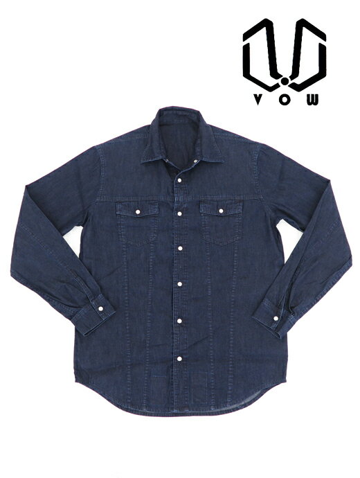 VOWボウデニムシャツインディゴブ...
