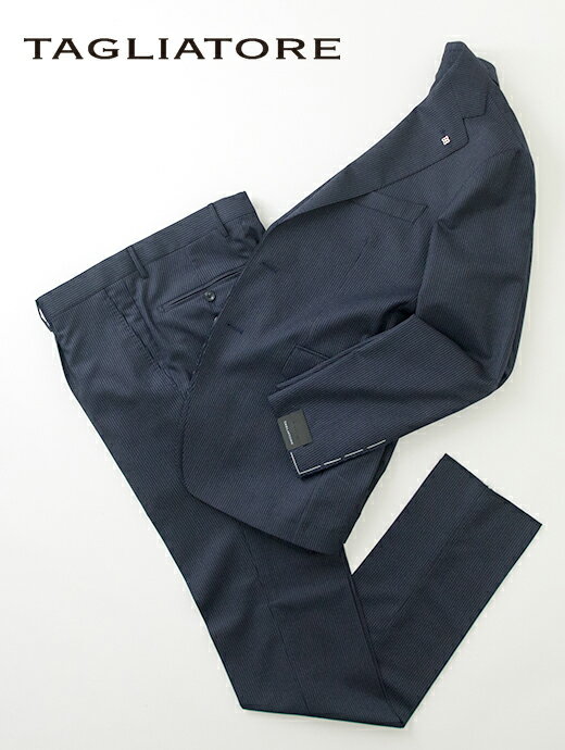 TAGLIATORE タリアトーレ スーツ セットアップ ネイビー ペンシルストライプ ウールtag461404