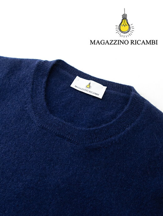 MAGAZZINO RICAMBI マガジーノ・リカンビ カシミアクルーネックニット/カリアッジ ネイビーブルー mag462005のサムネイル