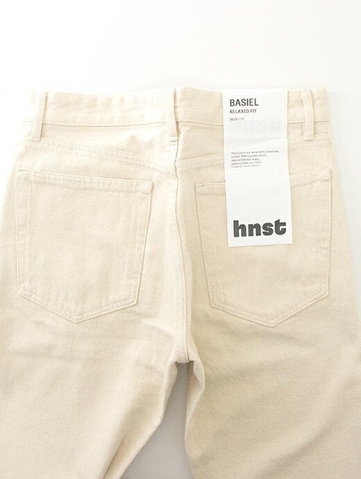 hnst オネスト ジーンズ リサイクルデニム BASIEL エクリュ hns481601