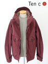Ten c テンシー マウンテンパーカー ボルドー オーバーダイ Over-Dyed Tempest Anorak イタリア製 ten482202