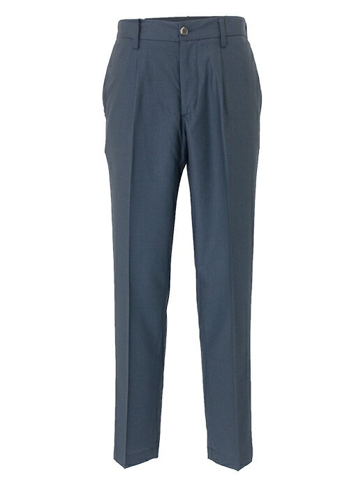 【SALE】【50%】 DEVORE Incipit デヴォーレ・インチピット 1プリーツスラックス ネイビー ウォッシャブルストレッチウール イタリア製 dev500604