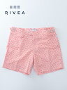 RIVEA リベア スイムショーツ レッド×ホワイト 6インチ riv501001