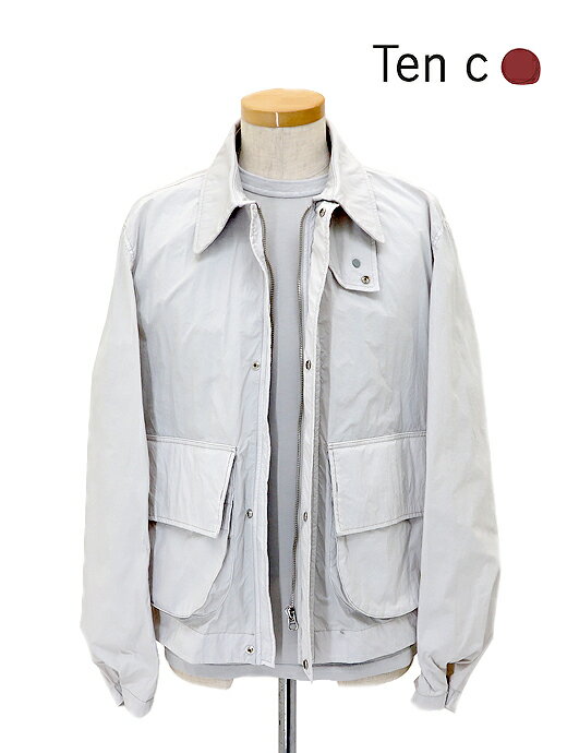 【SALE】【40%】 Ten c テンシー ブルゾン ペールグレー ドリズラージャケット DEEL JACKET ten520602