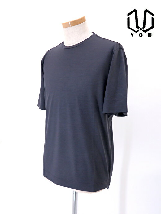 VOW ボウ ウールTシャツ グレー Super160's クルーネック ジャージー 洗濯可 vow520410